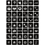 Sabloane de corp pentru tatuaje temporare Henna SHT034, set 48 bucati